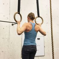 Hang off the pull up bar picture